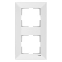 Рамка двойная вертикальная белая VIKO MERIDIAN 90979022-WH